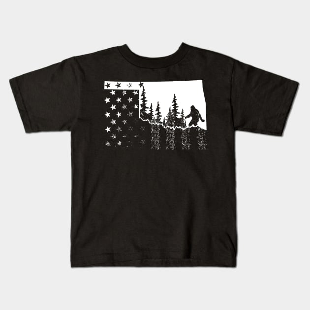 Oklahoma Bigfoot Gift Kids T-Shirt by Tesszero